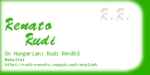 renato rudi business card